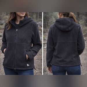 The North Face Women's Platte Sherpa Full Zip Fleece Jacket Black Size Medium M